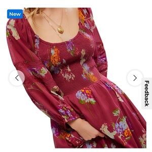 BNWT FREE PEOPLE MORNING, GLORY MAXI DRESS SIZE EXTRA SMALL